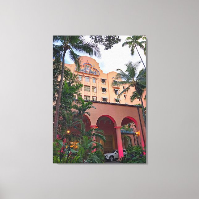 Royal Hawaiian Hotel Canvas Print (Front)