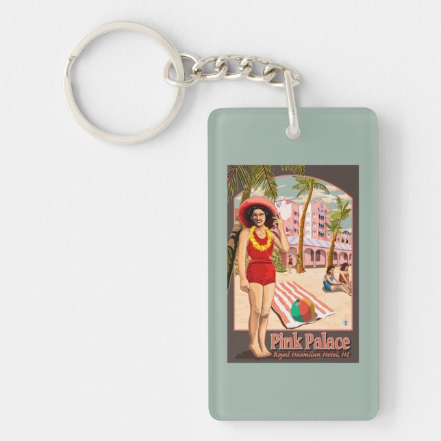 Royal Hawaiian Hotel in Hawaii Key Ring (Front)