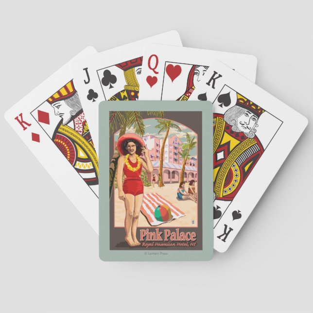 Royal Hawaiian Hotel in Hawaii Playing Cards (Back)