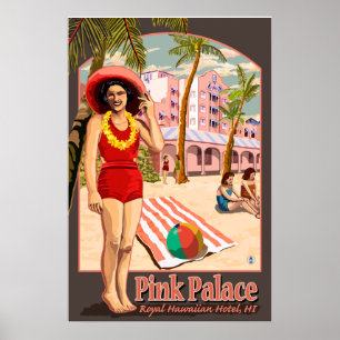 Royal Hawaiian Hotel in Hawaii Poster