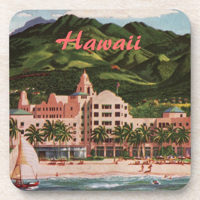 Royal Hawaiian Hotel Plastic Coaster (set of 6) (Front)
