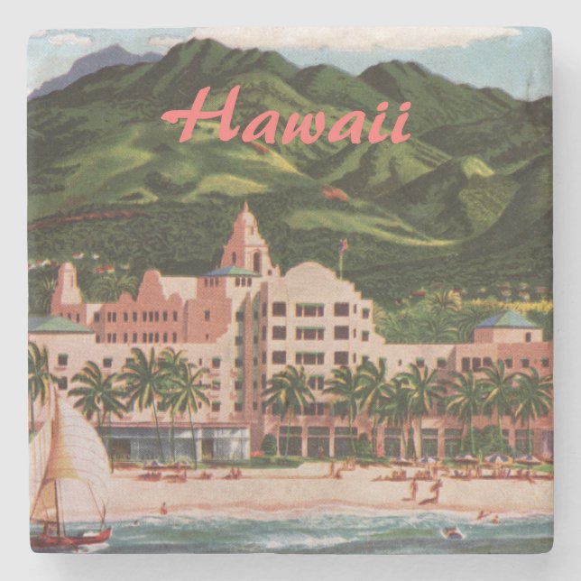 Royal Hawaiian Hotel Stone Coaster (Front)