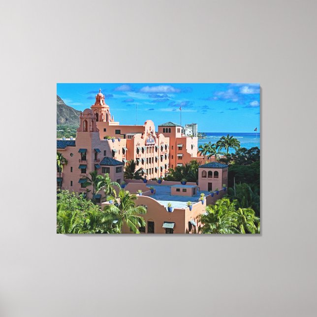 Royal Hawaiian Hotel Waikiki Canvas Print (Front)