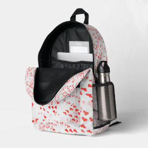 Royal Heart Flush Scattered, Printed Backpack