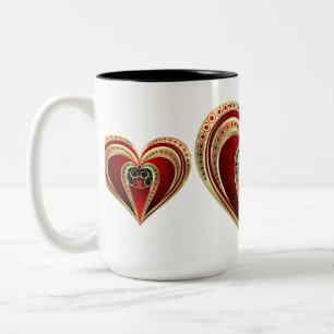 Royal Heart Two-Tone Coffee Mug