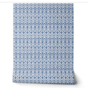 Royal Heirloom Mini - Blue, White Wallpaper