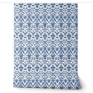 Royal Heirloom Petite - Blue, White Wallpaper