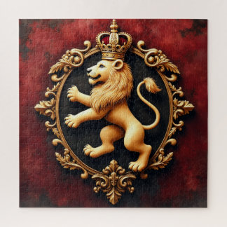 Royal Heraldic Tapestry Pattern Jigsaw Puzzle