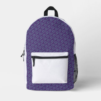 Royal Hex Weave Printed Backpack