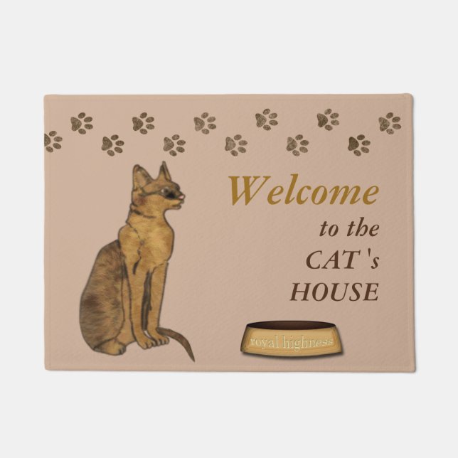 Royal Highness Cat Welcome Doormat (Front)