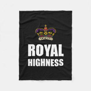 Royal Highness Crown Fleece Blanket