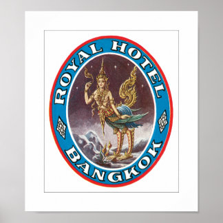 Royal Hotel Bangkok (white) Poster