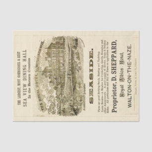 Royal Hotel English Seaside Vintage Poster Tissue Paper