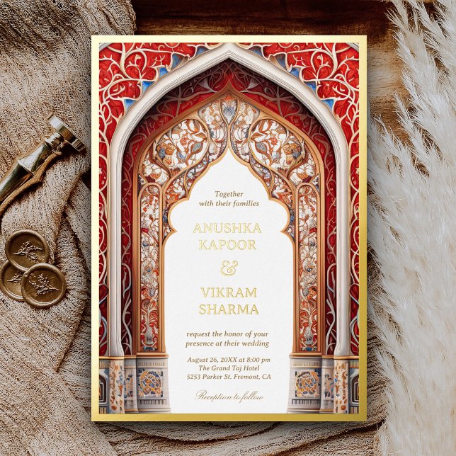 Royal Indian Palace Red Arch Wedding Gold (Creator Uploaded)