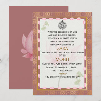 Royal Indian Wedding Invitation Card