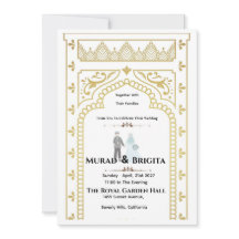 Royal Indian Wedding Invitation – Gold Design