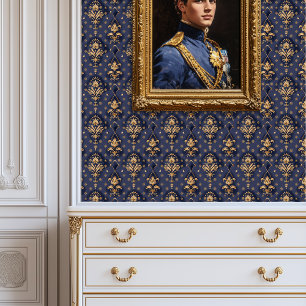 Royal Indigo Baroque Princesscore Wallpaper