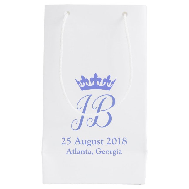 Royal Inspired Wedding Favour Gift Bag (Front)