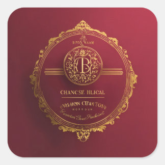 Royal Invitation Square Sticker