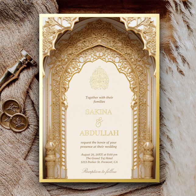 Royal Islamic Arch Cream Muslim Wedding Gold (Creator Uploaded)