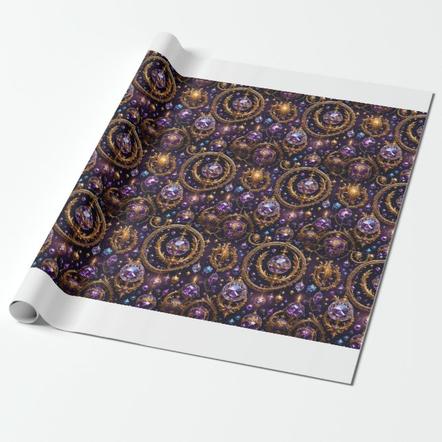 Royal Jewel Elegance Matte Wrapping Paper (Unrolled)