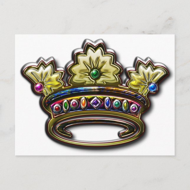Royal jewelled crown postcard (Front)