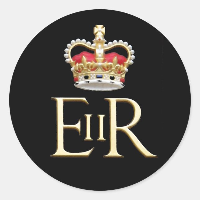 Royal Jubilee Insignia Classic Round Sticker (Front)