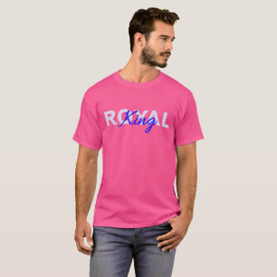 Royal King Blue Text T-Shirt