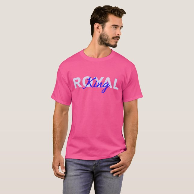 Royal King Blue Text T-Shirt (Front Full)