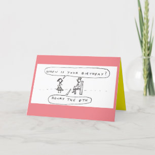 Royal king of England birthday cartoon Holiday Card