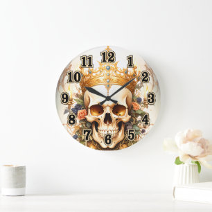 Royal King Skull Wall Clock