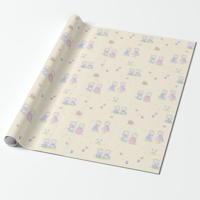 Royal Kittens Wrapping Paper (Unrolled)