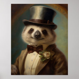 Royal Koala Print, Dressed Animal Print, Renaissan Poster