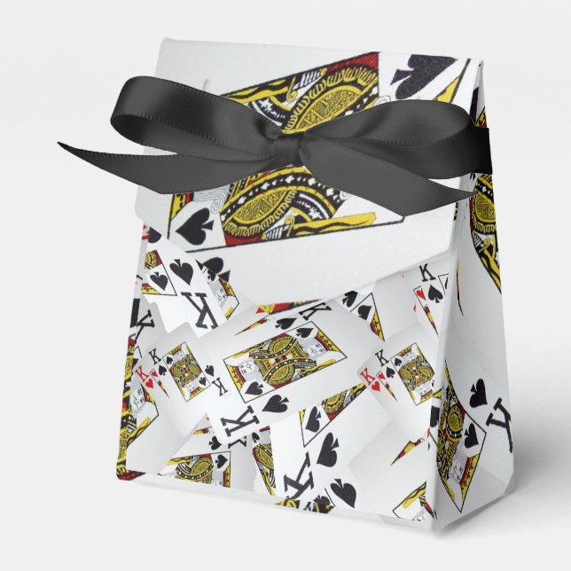 "Royal Layer: A Stack of Kings Poker Cards" Favour Box (Front Side)