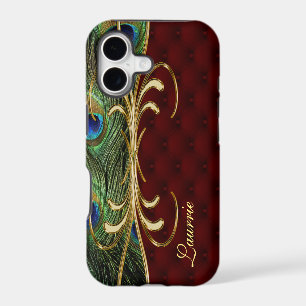 Royal Leather Peacock iPhone 7 Plus Monogram Case
