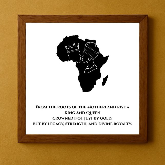 Royal Legacy: African King & Queen Silhouette Art  Poster (Creator Uploaded)