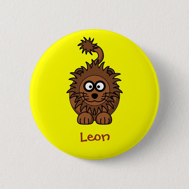 Royal lion 6 cm round badge (Front)