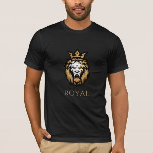 "Royal Lion Crown T-Shirt Bold King Graphic Tee