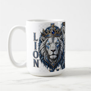 Royal Lion Crown T-Shirt Design – Luxury King of t Coffee Mug