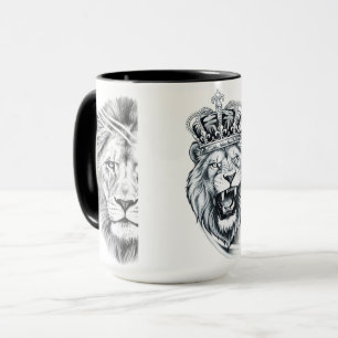 Royal Lion King Strength Graphic Mug