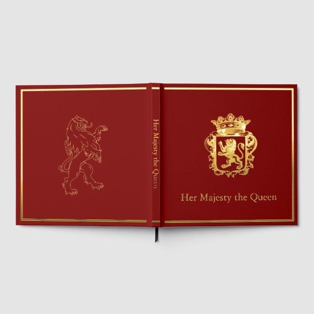 Royal Lion Scrapbook Photo Album Foil Guest Book (Full)