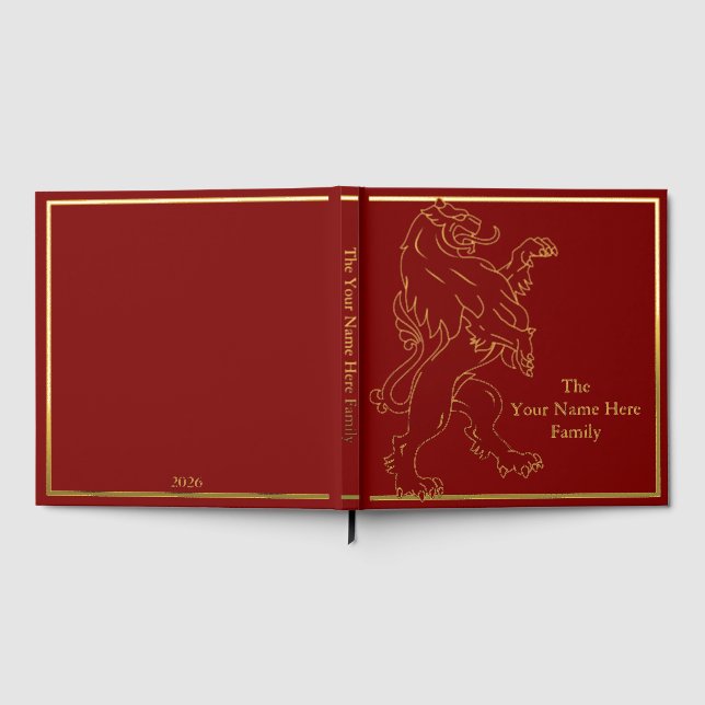 Royal Lion Scrapbook Photo Album Foil Guest Book (Full)