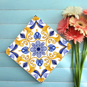 Royal Lisbon Scrollwork Elegant Portuguese Blue Tile