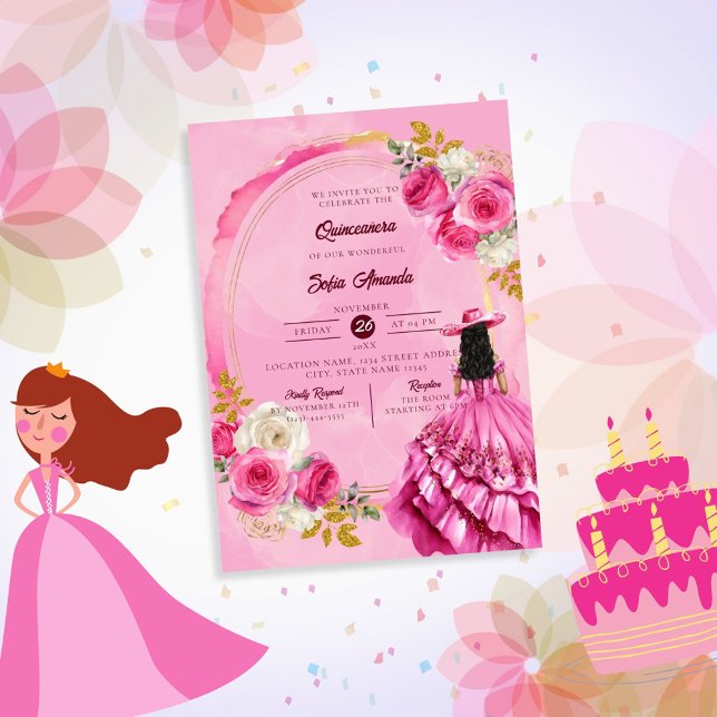 Royal Little Princess Quinceañera Invitation (Creator Uploaded)