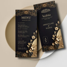 Royal & Luxurious Golden Floral Islamic Wedding