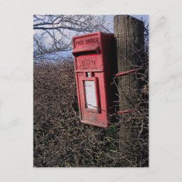 Royal Mail Postbox Rural English Countryside Postcard