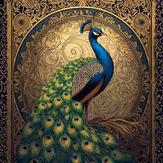 Royal Majestic Peacock R Facing Tissue Paper