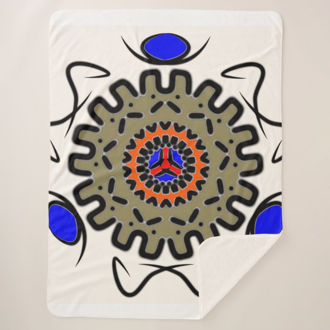 Royal Mandala Softness Sherpa Blanket (Front)