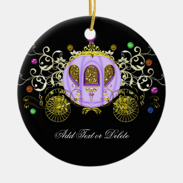 Royal Mardi Gras Carriage - SRF Ceramic Tree Decoration (Front)