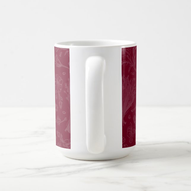 Royal Maroon Customisable  Coffee Mug (Handle)